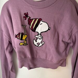 Aeropostale Lavender Sweater with Peanuts Design
